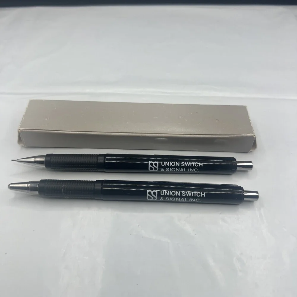 Union Switch Signal US&S Grippit Souvenir Pen Pencil Set Germany Advertising